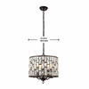 Kryształowa lampa wisząca Belle 69390 Endon glamour czarna przezroczysta
