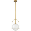 Szklana wisząca lampa QN-SOMERSET-P-O-HB ball mosiądz