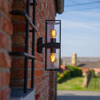 Elewacyjna LAMPA ogrodowa FLAIR 5288804012 Lutec zewnętrzna OPRAWA ścienna outdoor IP44 czarna przezroczysta
