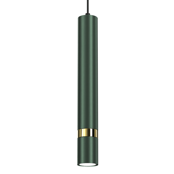Minimalistyczna lampa wisząca Joker tuba zielona złota