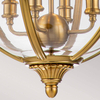 Wisząca lampa retro Adams FE-ADAMS-4P-BB Feiss przezroczysta mosiądz