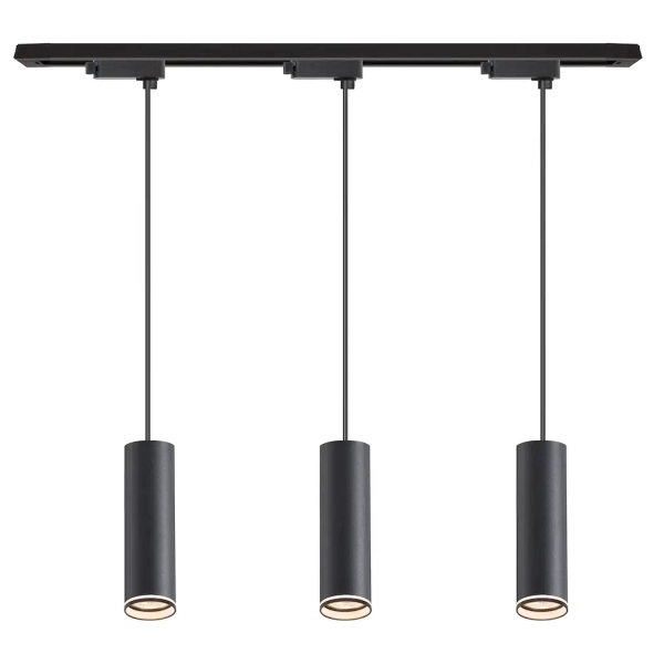 Potrójna zwisająca lampa szynowa Pipe Ring Track ML2079 1-fazowa czarny