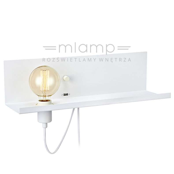 Kinkiet LAMPA ścienna MULTI 106969 Markslojd metalowa OPRAWA półka biała