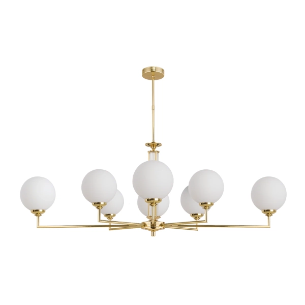 Molekułowy żyrandol Artu Glass ART-ZWL-8 (Z) G kule mosiądz polerowany