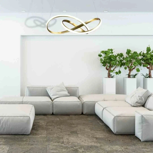 Ringowa lampa wisząca CAPPIO ML6772 LED 36W 4000K do salonu złoty