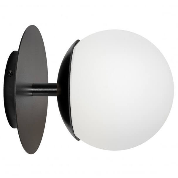 Szklana kulista lampa ścienna Plaat PLC120S0 ball IP44 biała czarna