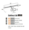 Nowoczesna lampa ścienna Davinci LED 10W 3000K do holu nikiel