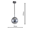 Skandynawska LAMPA wisząca PALLA LP-2844/1P CH Light Prestige loftowa OPRAWA szklany ZWIS kula loft ball srebrna przezroczysta