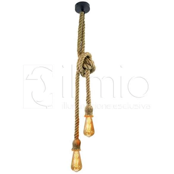 Marynistyczna LAMPA wisząca ROPE 307613 Il mio rustykalna OPRAWKA zwis na sznurze beżowy