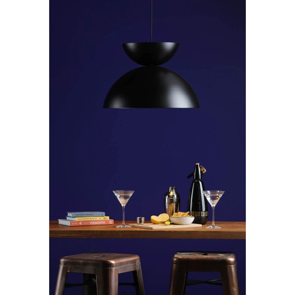 Kopułowa lampa wisząca Riya RIY0122 metalowa nad wyspę czarna