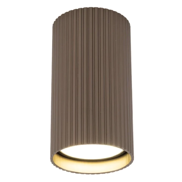 Podsufitowa lampka spot Tune 11027 tubka ryflowana brązowy
