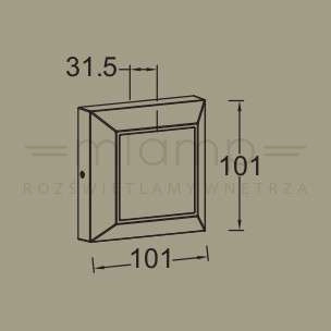 Zewnętrzna LAMPA ścienna HELENA 6402101118 Lutec elewacyjna OPRAWA kwadratowa LED 4W 4000K outdooor IP54 szara