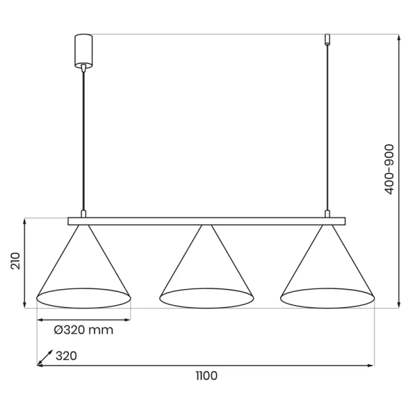 Regulowana zwisająca lampa CAPITAL MLP1530 do kuchni czarno zielony