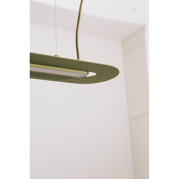 Zwisowa lampa do jadalni Senkei SNB61414P2 LED 24W 3000K oliwkowa