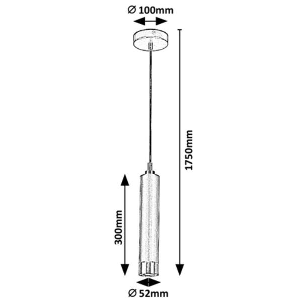 Nowoczesna LAMPA wisząca ZIRCON 5076 Rabalux minimalistyczny ZWIS tuba metalowa czarna