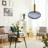 Loftowa LAMPA wisząca NORFOLK 317391 Polux plisowany ZWIS szklany nad łóżko przydymiony