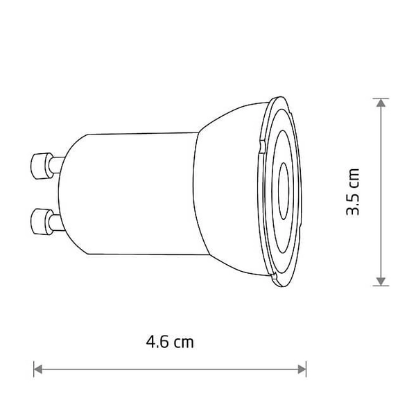 Reflektorowa żarówka 10230 Nowodvorski GU10 LED 4W 3000K 370lm biała