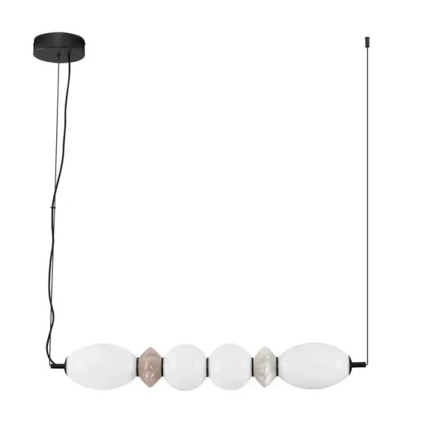 Lampa wisząca MONRETA LE45233 LED 28W 3000K nad wyspę mokka biała