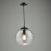 Kulista lampa wisząca Ripple SP72-RIP8808 szklana kula czarny przezroczysty