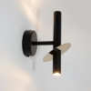 Lampa ścienna do salonu Sopel Ring 41227 punktowy tuba czarna złota