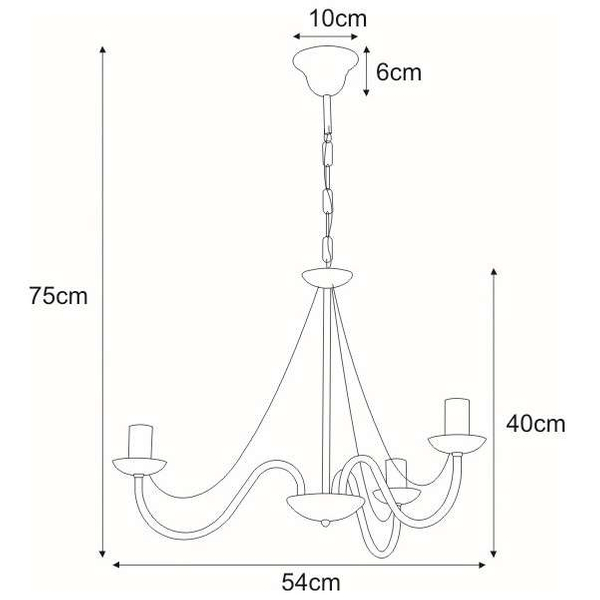 Żyrandol LAMPA wisząca Bartez K-3990 Kaja pałacowa OPRAWA świecznikowy ZWIS metalowy czarny