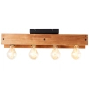 Drewniana lampa sufitowa Calandra 99450/76 belka brązowa czarna
