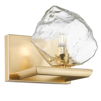 Kinkiet na ścianę ROCK W0488-01A-U8AC szklany złoty przezroczysty