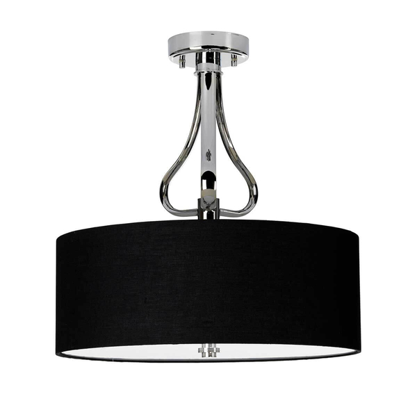 Lampa sufitowa Falmouth BATH-FALMOUTH-SF-PC Elstead półplafon IP44 chrom czarny