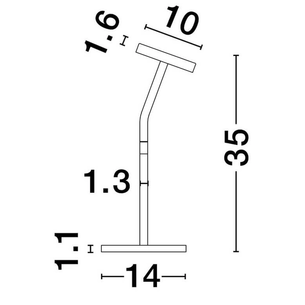 Stołowa lampka PASORAPA LE44680 LED 5W 3000K do sypialni plate czarna