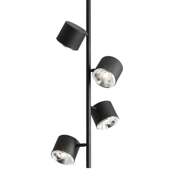 Sufitowa lampa metalowa Bot 1047PL_L2 nowoczesna z regulacją do holu czarna