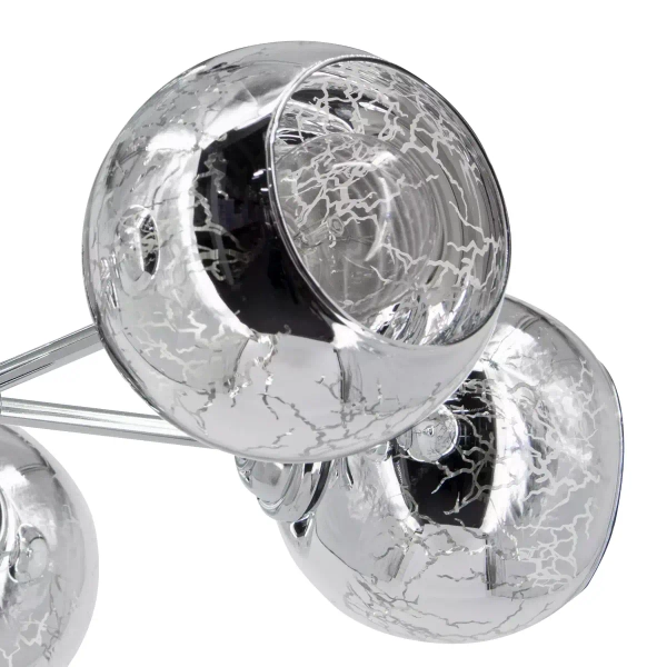 Nowoczesna lampa sufitowa 2209/5 8C nad łóżko kule chrom