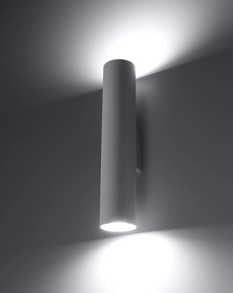 Kinkiet LAMPA ścienna SL.0326 metalowa OPRAWA tuba biała