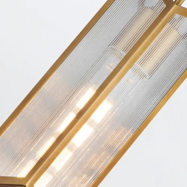 Wisząca lampa nad wyspę Cairo QN-CAIRO-1P-VBS-CR szklana mosiądz
