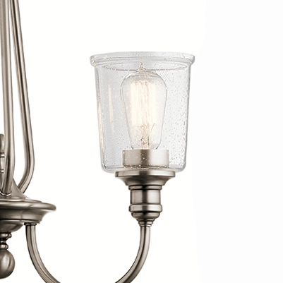 Jadalniany żyrandol KL-WAVERLY3-CLP na łańcuchu nad stół cyna