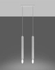 2-płomienna lampa wisząca SL.0958 minimalistyczna biała