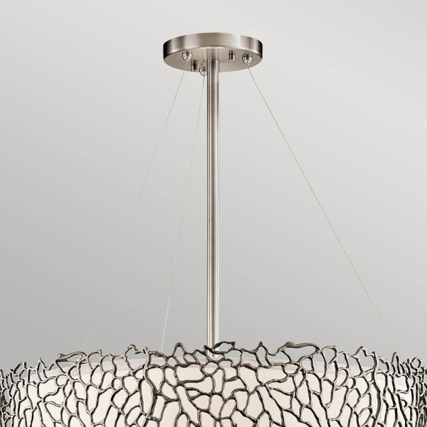 Wisząca lampa okrągła Silver Coral KL-SILVER-CORAL-P-B Kichler srebrny