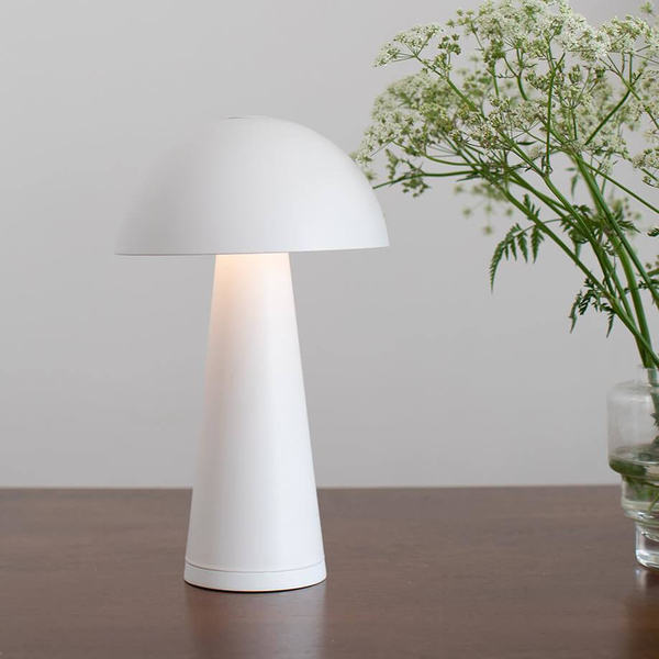 Lampka stojąca grzybek Fungi 108656 Markslojd IP44 metalowy biały