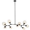 Salonowa lampa wisząca Modern orchid ST-1232-9 BLACK TRANSPARENT Step molekuły czarna