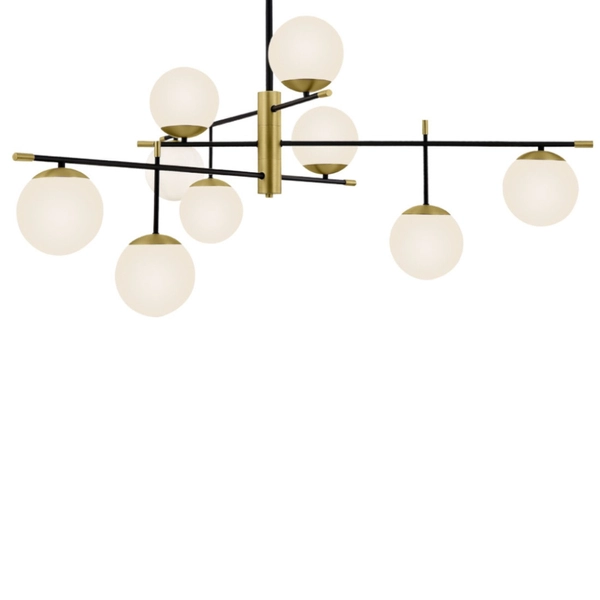 LAMPA sufitowa NOSTALGIA MOD048PL-09G Maytoni modernistyczna OPRAWA szklane kule balls czarne białe złote