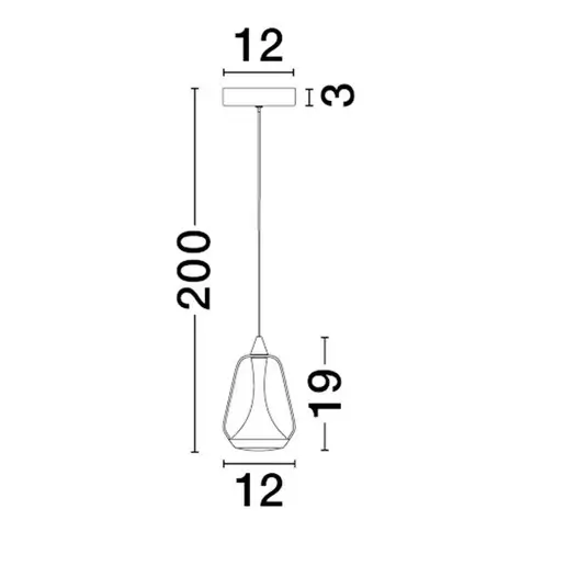 Nowoczesny żyrandol zwisający RORIZNO LE45109 LED 8W 3000K szara