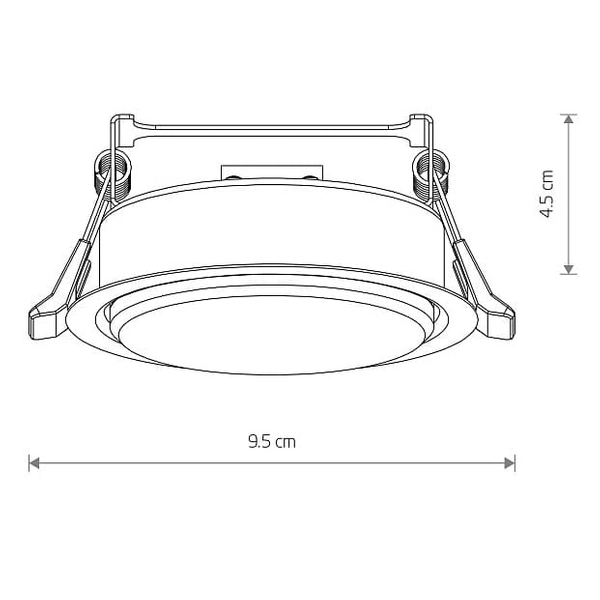 Oczko lampa sufitowa Uno 10840 Nowodvorski podtynkowa z klipsem biała