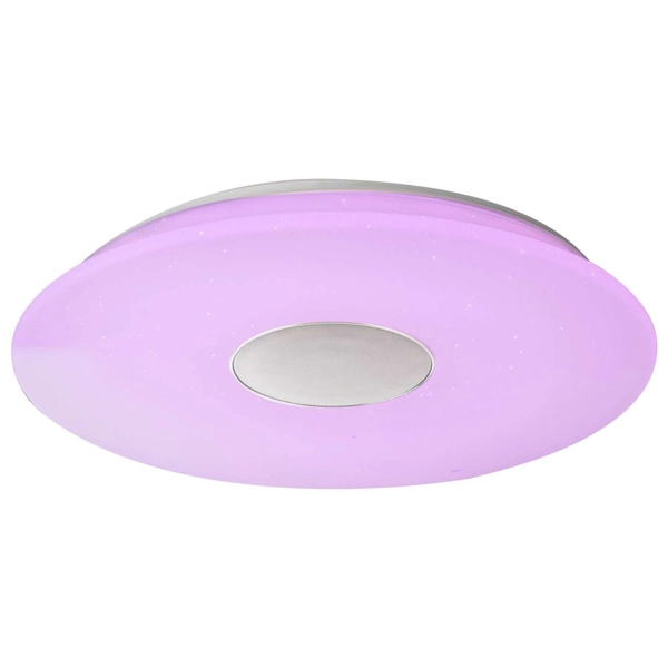 Plafon LAMPA sufitowa NICOLE 41329N Globo okrągła OPRAWA głośnik bluetooth LED RGB 57,5W z efektem gwiazd biała
