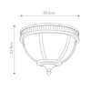 Lampa sufitowa szkło Halleron KL-HALLERON-F-BU Kichler IP44 przezroczysty brąz