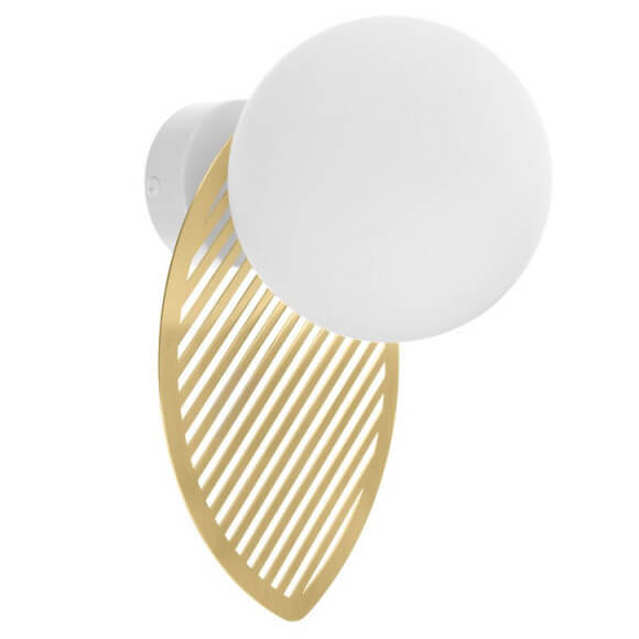 Ścienna kulista lampa Fyllo FYB13000 do sypialni kula ball biała złota