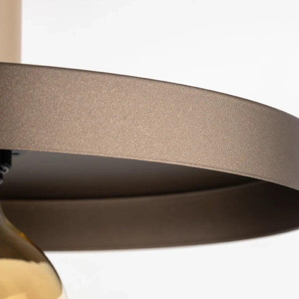 Wisząca lampa nad stół Sila 10757 dysk metalowy brązowy