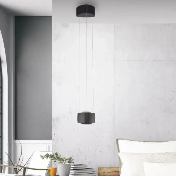 Lampa wisząca sterowana pilotem Q-STRETTO czarna 2657-18 2xLED 20W 2200-5000K góra-dół