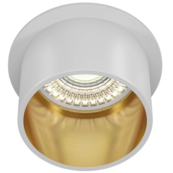 Downlight oprawa podstropowa Reif DL050-01WG biała złota
