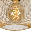 Industrialna LAMPA sufitowa MESH 21123/45/02 Lucide loftowa OPRAWA metalowa druciana złota