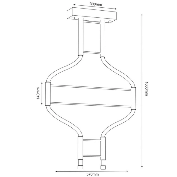 Designerska lampa wisząca ALHA 9052 Shilo LED 36W 3000K czarna