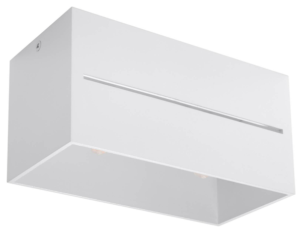 Plafon LAMPA sufitowa SL.0383 natynkowa OPRAWA prostokątna downlight biała